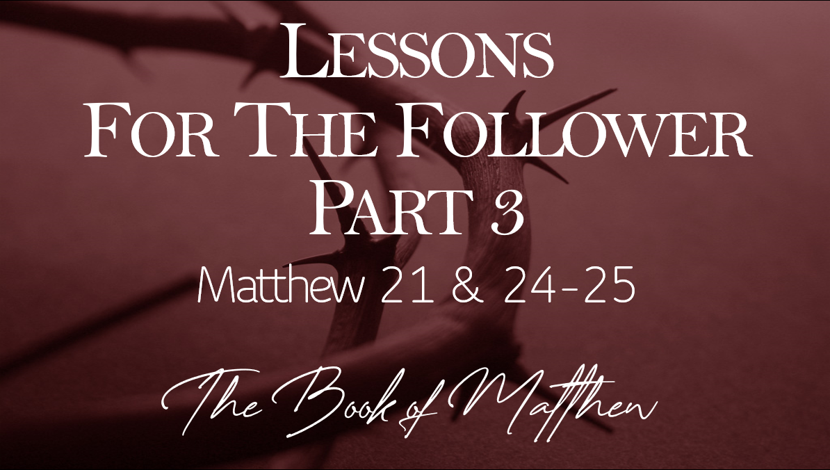 Lessons for the Follower (Part 3)